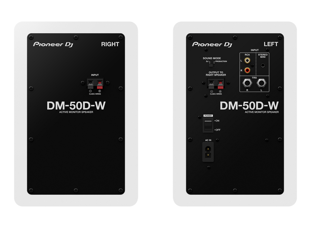 Pioneer DJ DM-50D-W White (Pair)