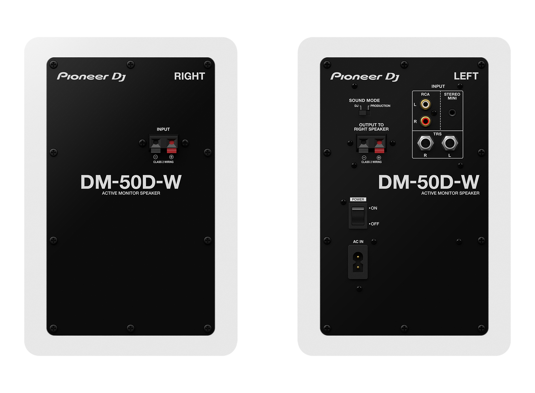 Pioneer DJ DM-50D-W White (Pair)
