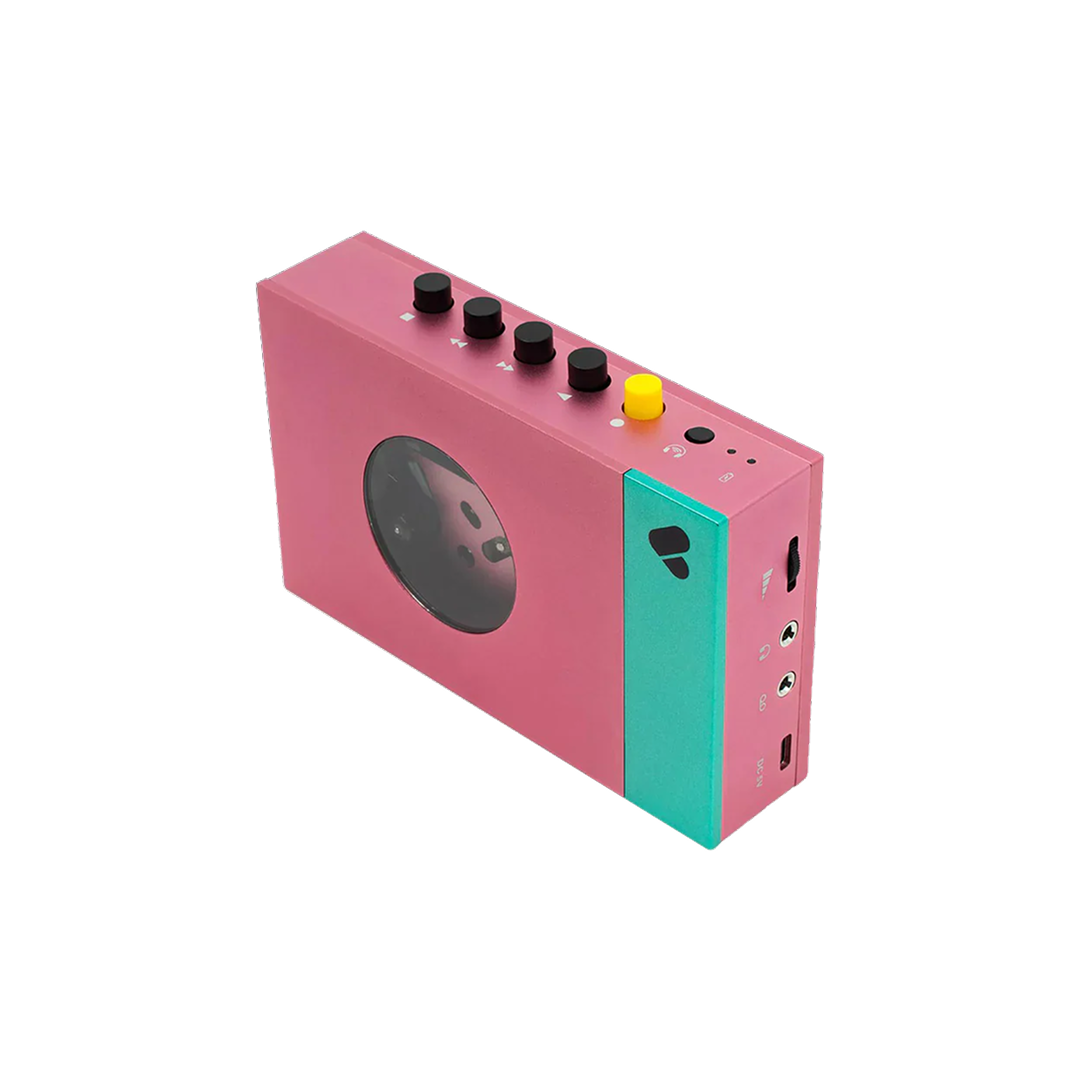 WE ARE REWIND Pink & Green Cassette Player Edith